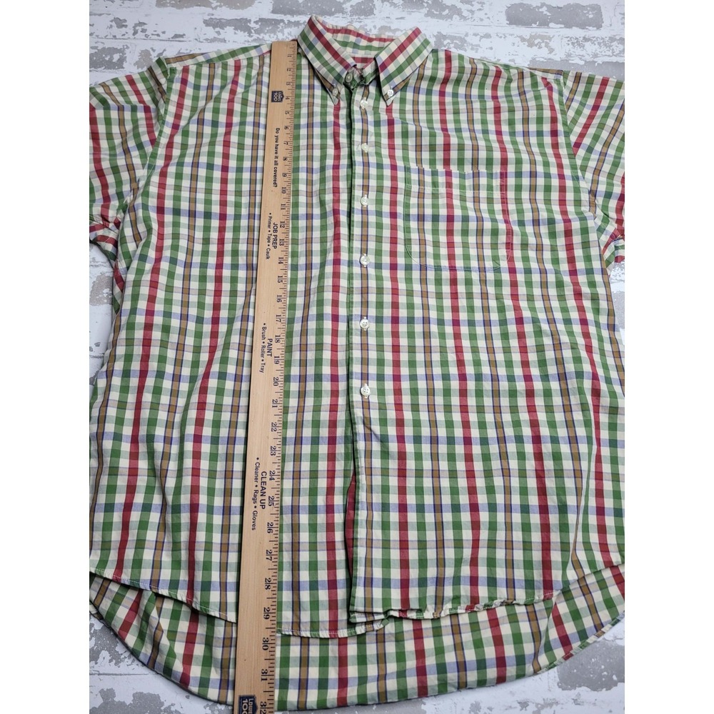 Gitman Vintage Short Sleeve Button Up Plaid Shirt Men's XL - Picture 4 of 7